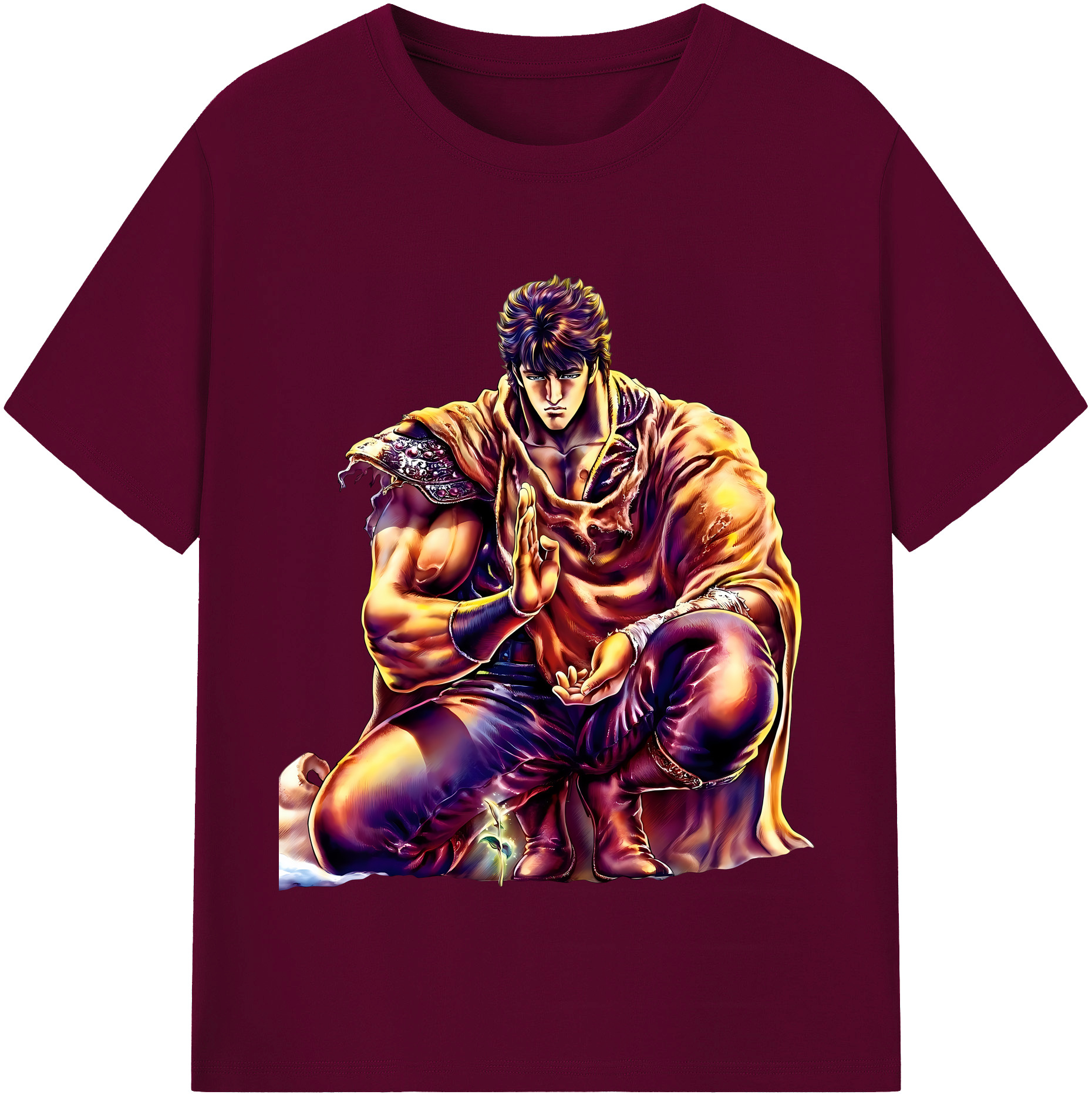 （画像用） 北斗の拳 Fist of the North Star レディースカジュアルプリントTシャツ（綿100％）